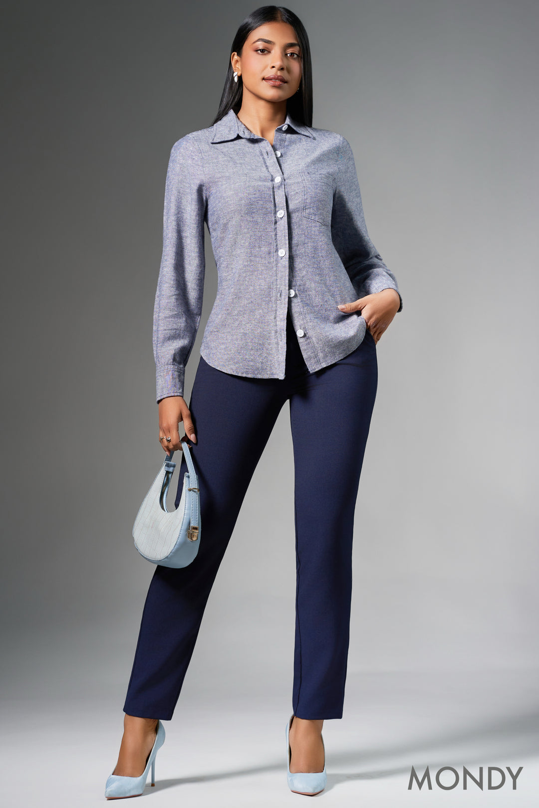 Slim Fit Cotton Blend Shirt