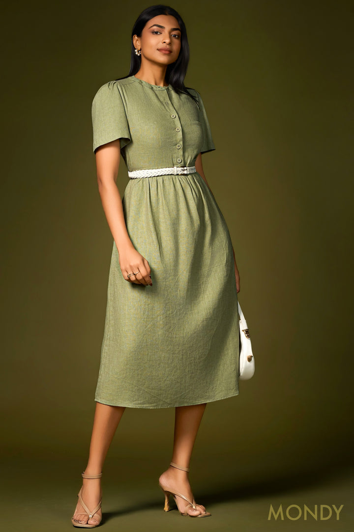 Button Up Midi Dress