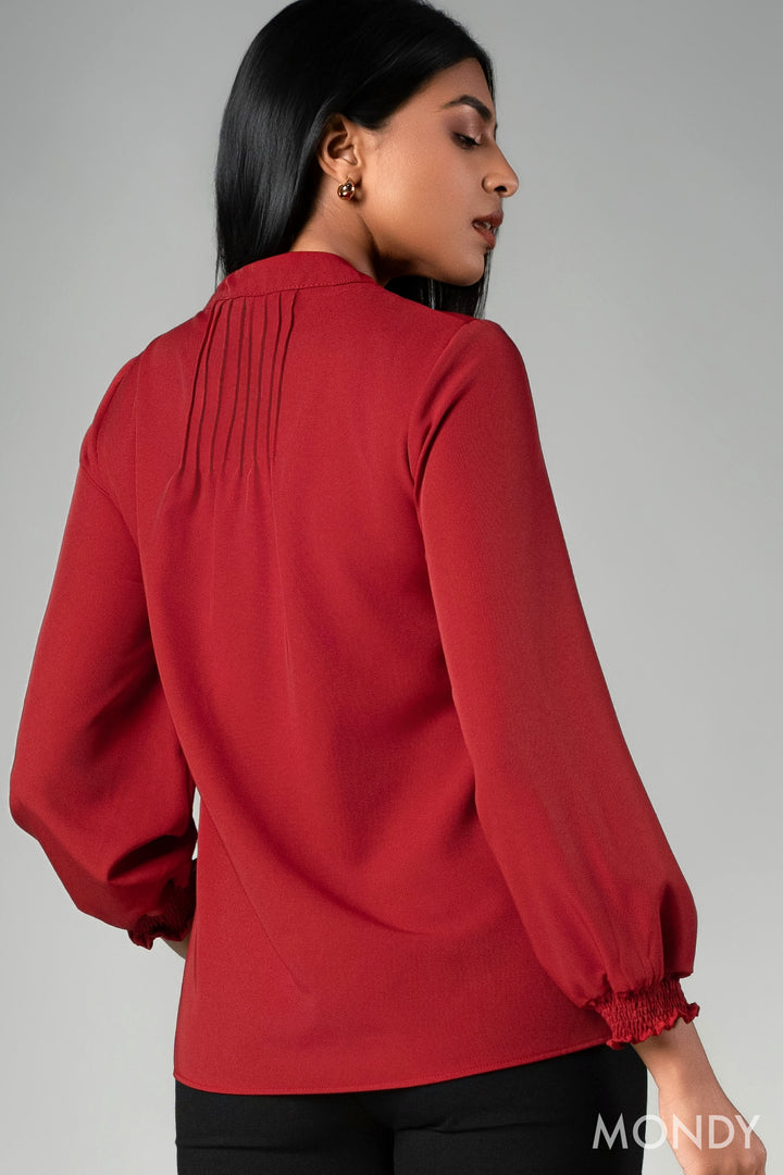 Pin Tuck Detail Top