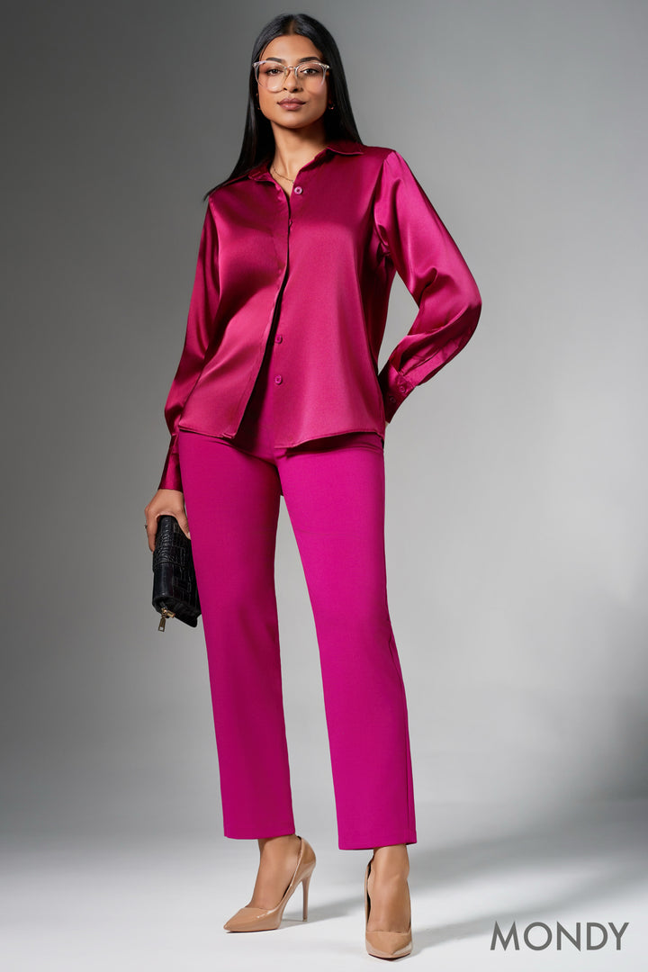 Long Sleeve Satin Shirt