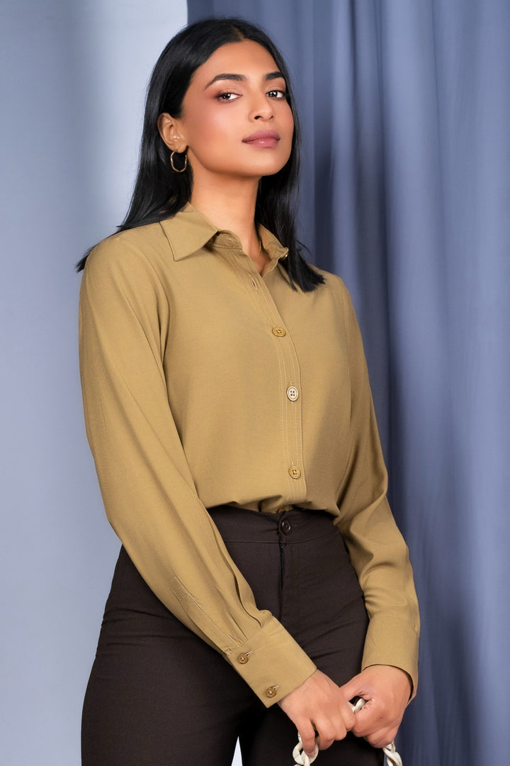 Long Tan Brown Shirt