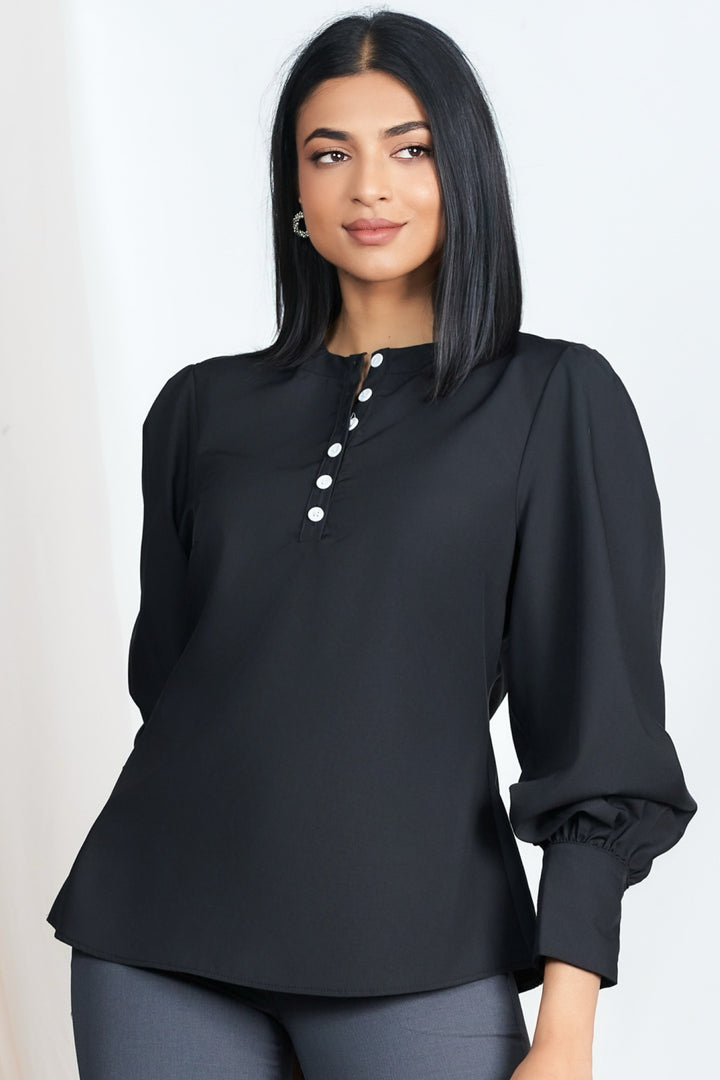 Black Big Sleeve Top
