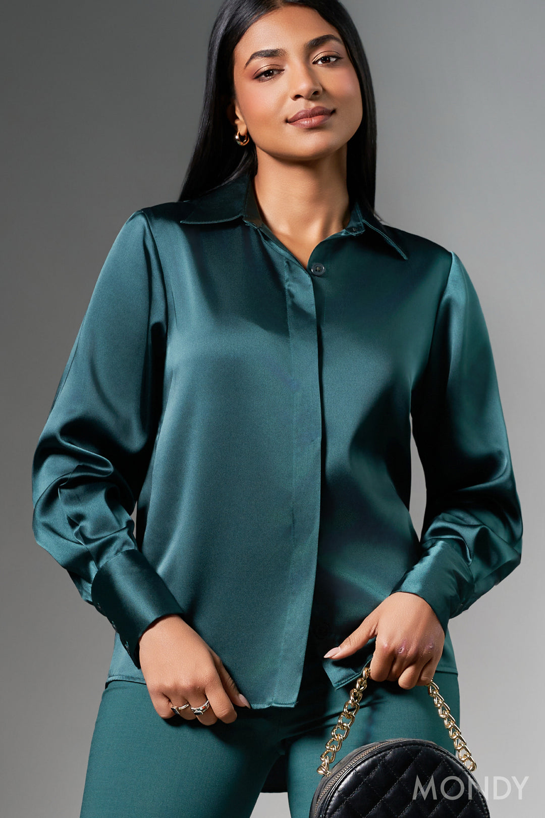 Long Sleeve Satin Shirt