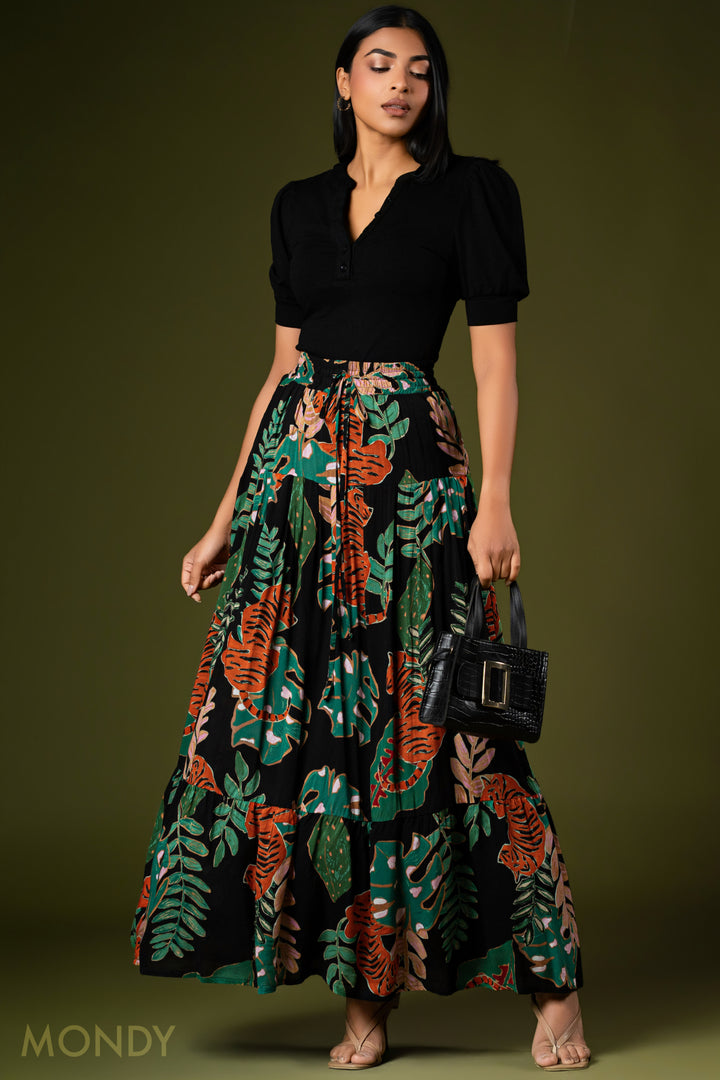 Tiered Maxi Skirt