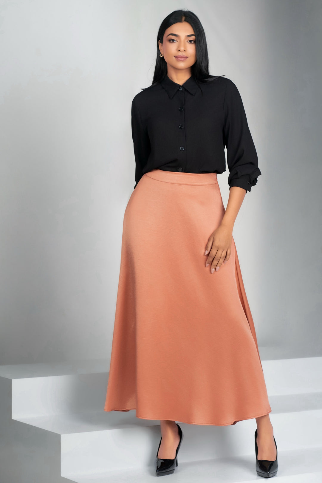 Flared Maxi Skirt