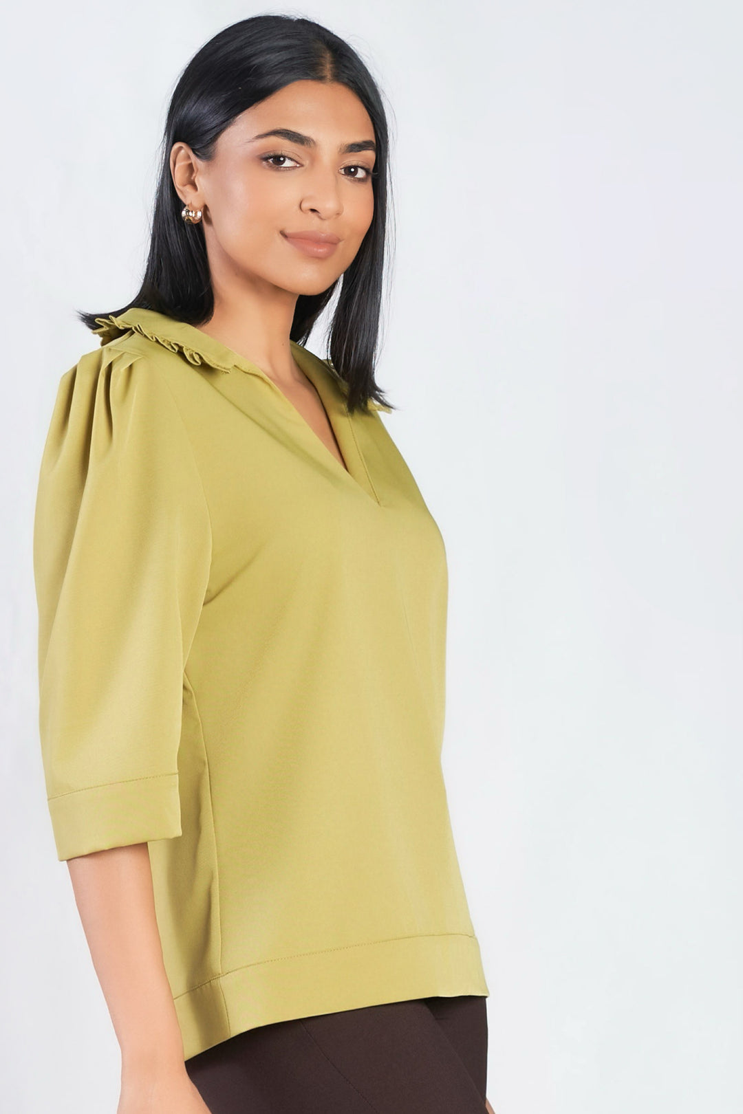Oversized Frill Detail Top