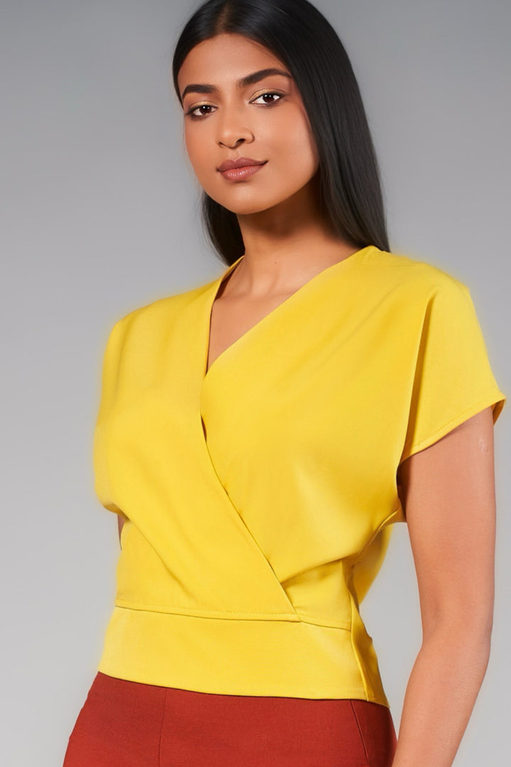 Short Sleeve Wrap Top