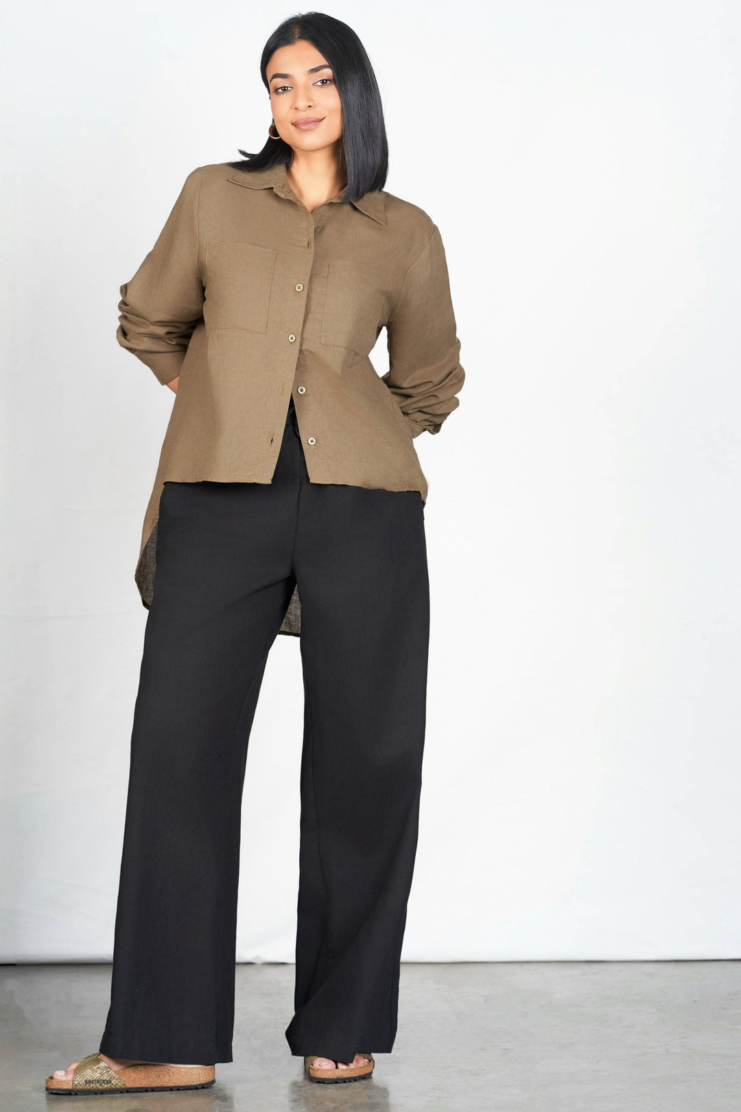 Drawstring Wide Leg Pant