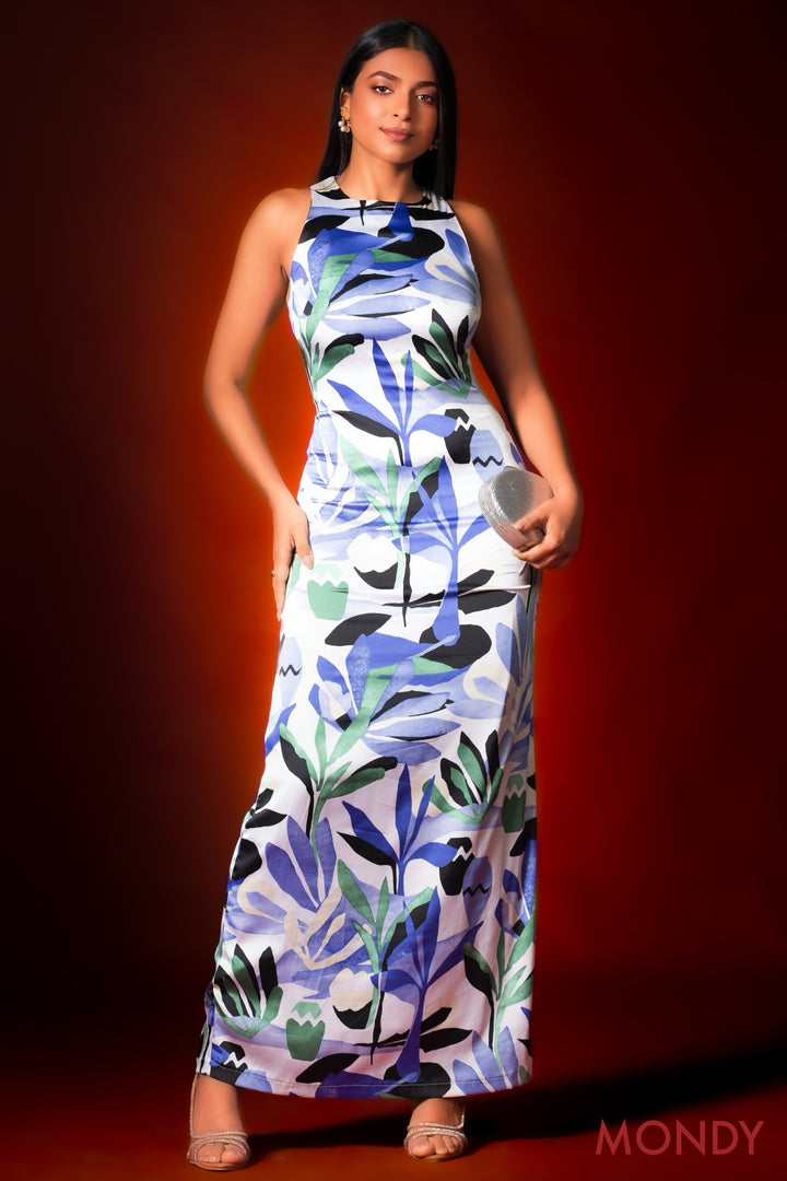 Printed Bodycon Maxi Dress