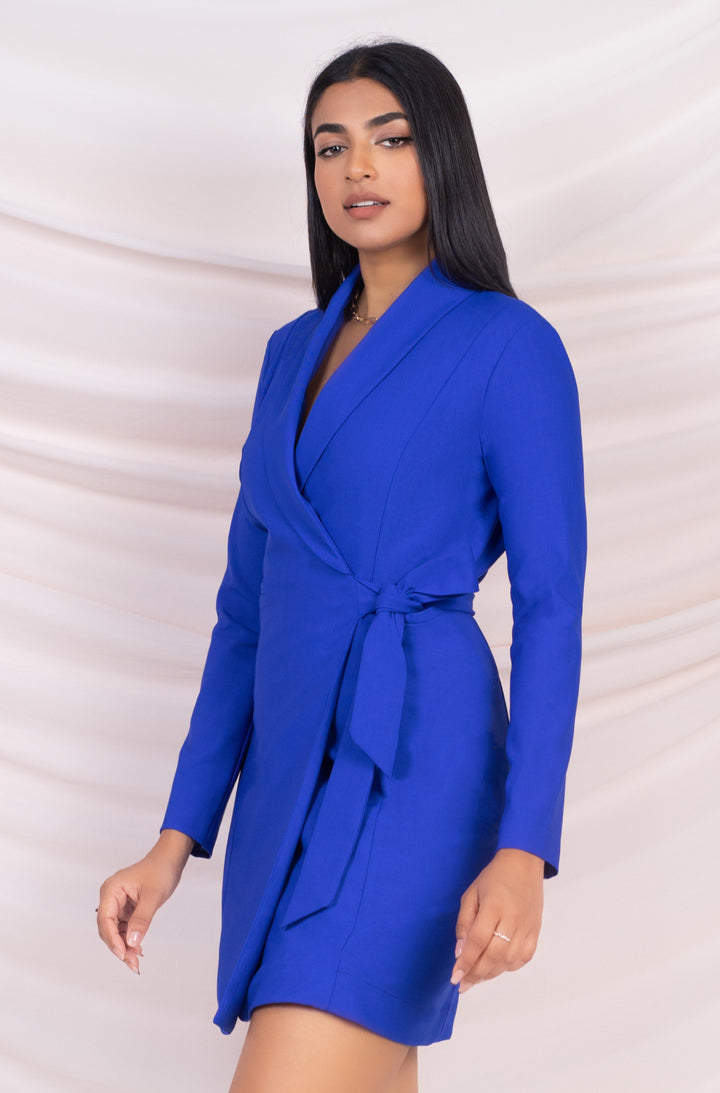 Blue Blazer Dress